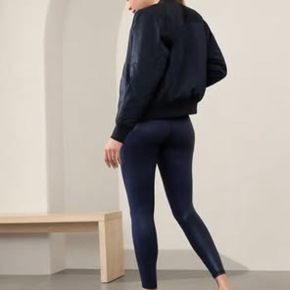 Athleta Navy Bomber Jacket - Picture 3 of 4
